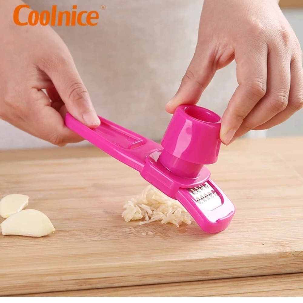 Garlic grater Popular garlic Chopper new Pink color Push and grate Garlic gadget